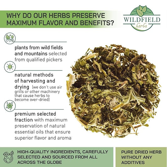 50 Bags Motherwort Tea Dried Motherwort Herb (Leonuri Herba) - 50 Tea Bags 1.5g Leonurus