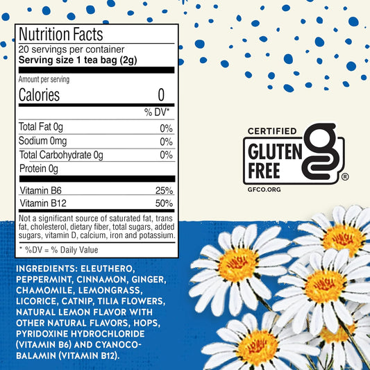 Celestial Seasonings Tension Tamer Herbal Tea, Caffeine Free, 20 Tea Bags Box (Pack of 6)