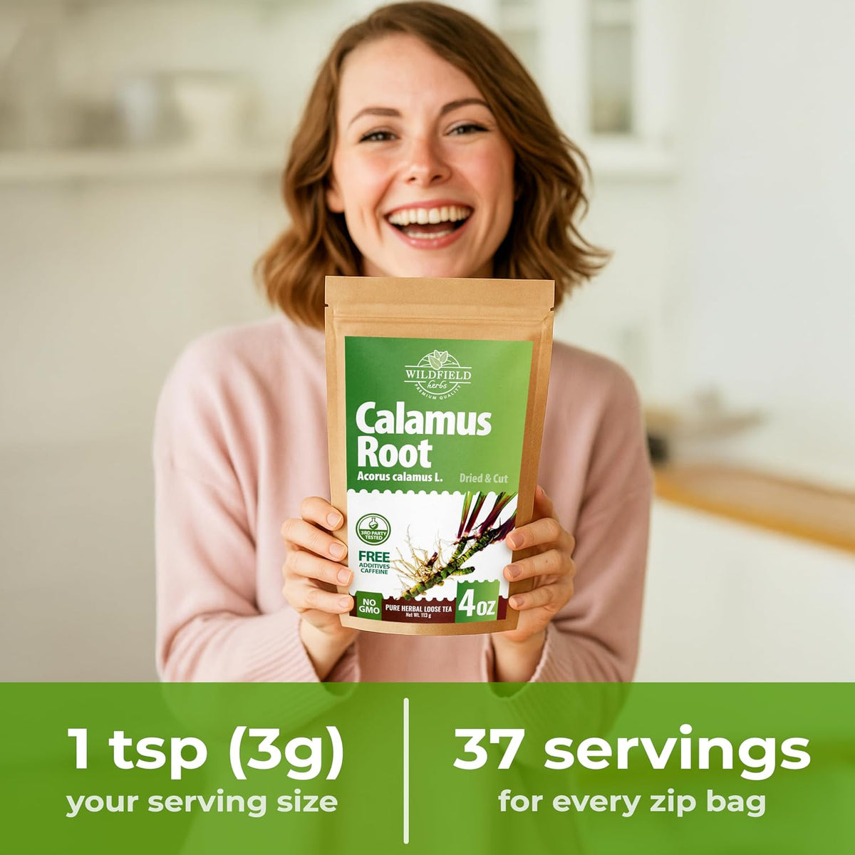 4 oz. Calamus Root Herbal Tea (Acorus Calamus) - 113g Calamus Herb Root Tea Raiz De Calamo