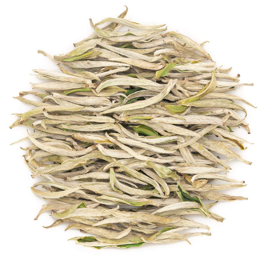 Oriarm Fuding Silver Needle White Tea Loose Leaf 500g (Pack of 2) - Bai Hao Yinzhen Chinese Silver Tips Tea 2nd Grade