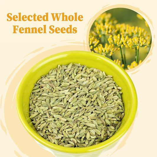 FullChea - Fennel Tea Bags, 30 Count, Whole Fennel Seeds