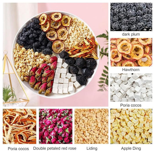 AISDWH Hawthorn Tea - 20 Herbal Tea Bags, Digestive Support, 8 Natural Ingredients incl. Hawthorn & Hibiscus for Heart Health, Caffeine-Free Daily Tea for Men & Women