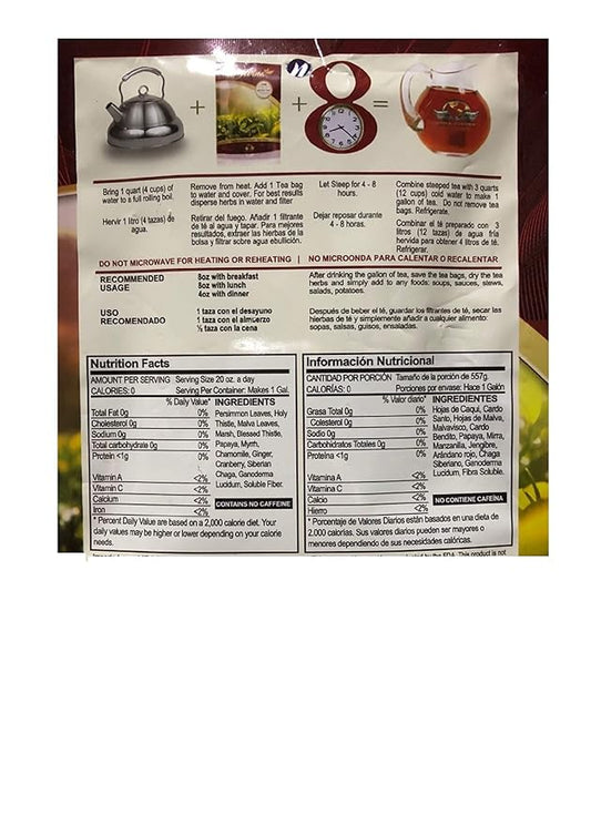 Te Divina | Slimming Detox Tea for 7 days | Herbal Tea for Weight Management, Belly Fat & Colon Cleanse | Bloating Relief, Energy & Digestion | Siberian Chaga, Ganoderma, Chamomile, Ginger | Té Herbal Para Bajar de Peso Rápido