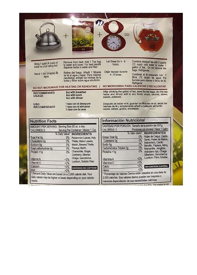 Te Divina | Slimming Detox Tea for 7 days | Herbal Tea for Weight Management, Belly Fat & Colon Cleanse | Bloating Relief, Energy & Digestion | Siberian Chaga, Ganoderma, Chamomile, Ginger | Té Herbal Para Bajar de Peso Rápido