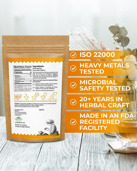 3 oz. Dried Tansy Flowers Herb (Tanacetum Vulgare L.) Pishma Herbal - 75g