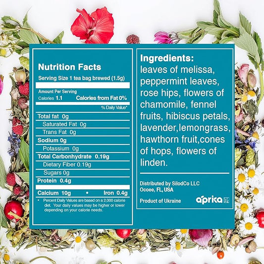 Aprika Life Sleep Tea for Bedtime Relaxation & Stress Relief – Natural Caffeine-Free Herbal Nighttime Tea with Chamomile, Lavender, Mint & Hibiscus – No Melatonin Sleep Aid – Relaxing Tea Bags 60 Pack