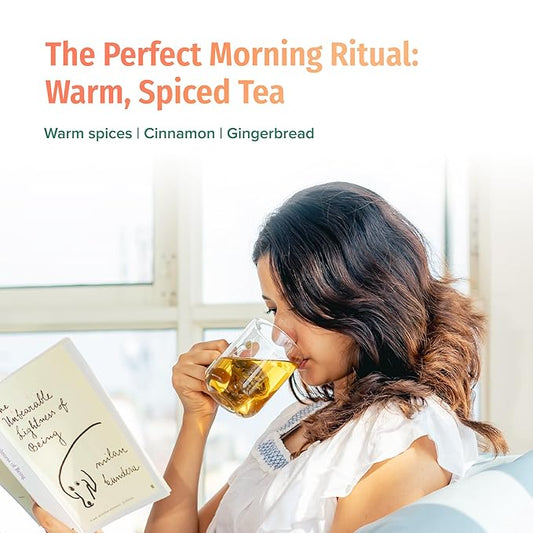 NEPAL TEA Organic Chai Tea Bags from the Himalayas, Chai Spice Blend - 15 Pyramid Tea Bags, Single Origin Chai Spice Tea - Black Tea Bags, Loose Leaf Tea Inside (Nepali Breakfast), 6 Pack