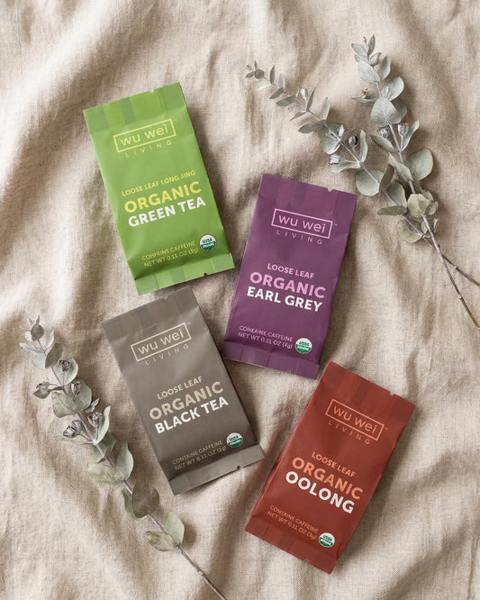 Wu Wei Living Organic Loose Leaf Tea Collection (32-Pack, 32 Count)