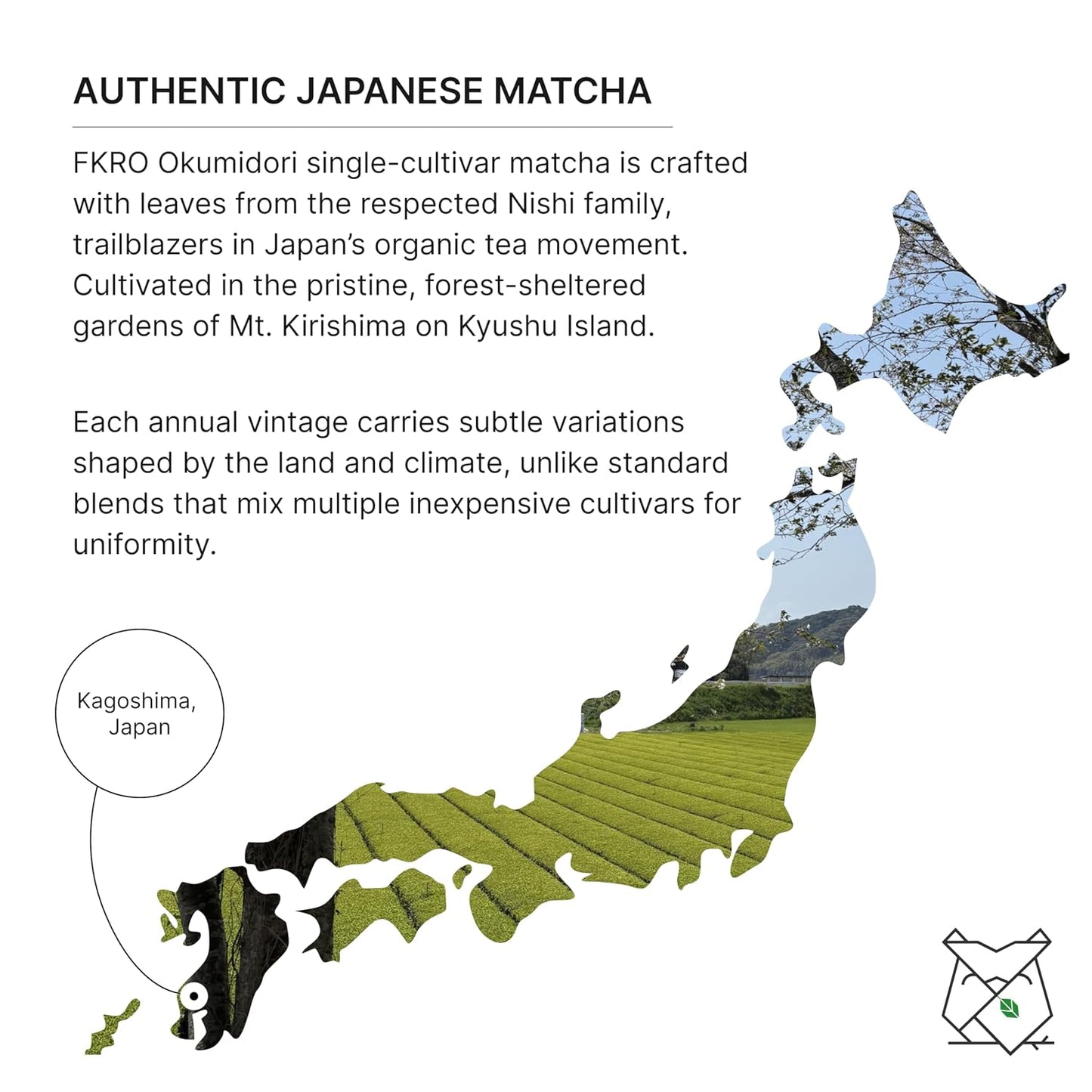 FKRO Organic Okumidori Ceremonial Grade Matcha Green Tea Powder | Award-Winning Family Farm, Direct from Japan | Single Cultivar 1st Harvest | Stone-Ground, Air-Flown Monthly | 30g Pouch