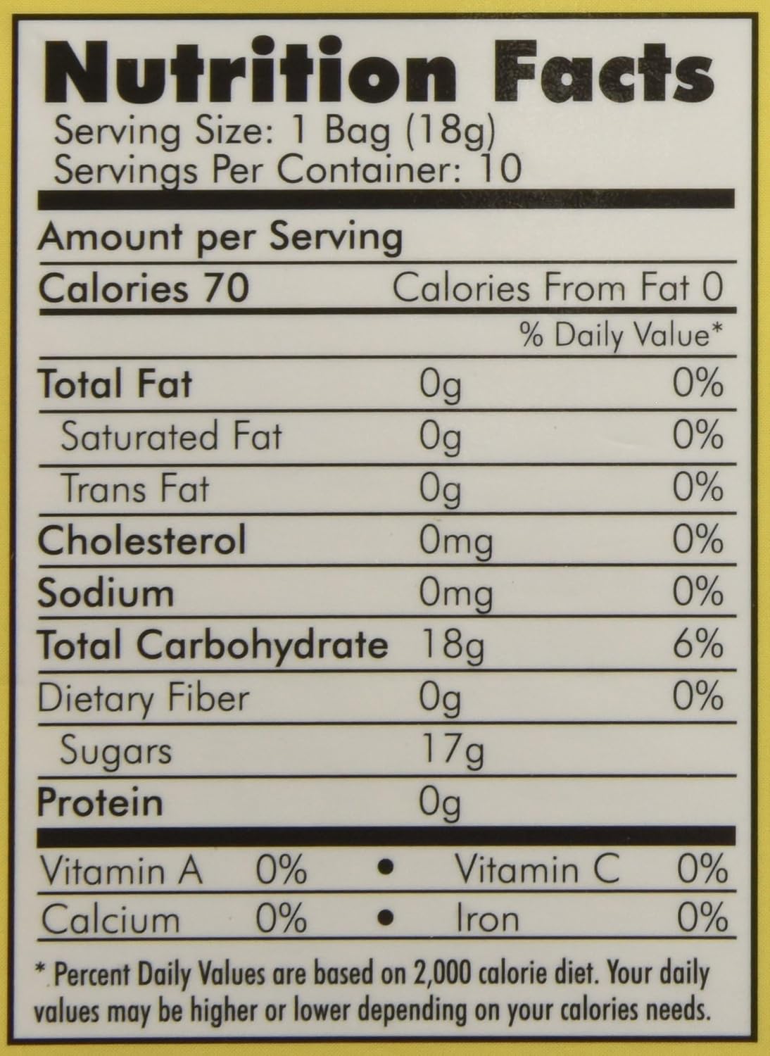 Prince Of Peace Ginger Honey Instant Crystal Tea - 10 bags per pack - 6 packs per case.