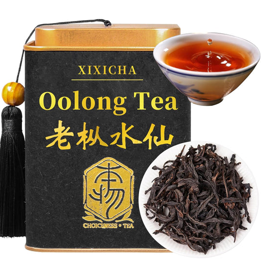 XIXICHA Dahongpao Oolong Tea Loose leaf Da Hong Pao Laocong Shuixian 120g/4.23oz Chinese Tea Big Red Robe Strong Aroma Wuyi Mountain Rock Tea (96 cups)大红袍 老枞水仙 乌龙茶
