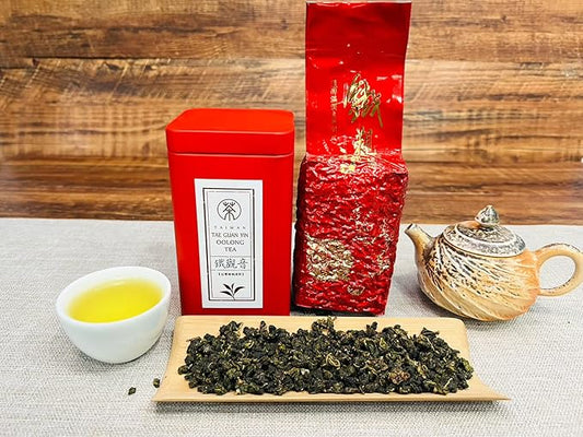 Xin Qing Tieguanyin Oolong Tea Tie Guan Yin Tea Iron Goddess Tieguanyin Taiwan High Mountain Oolong Tea Taiwan Gaoshan Ulong Tea 200g/7.05oz