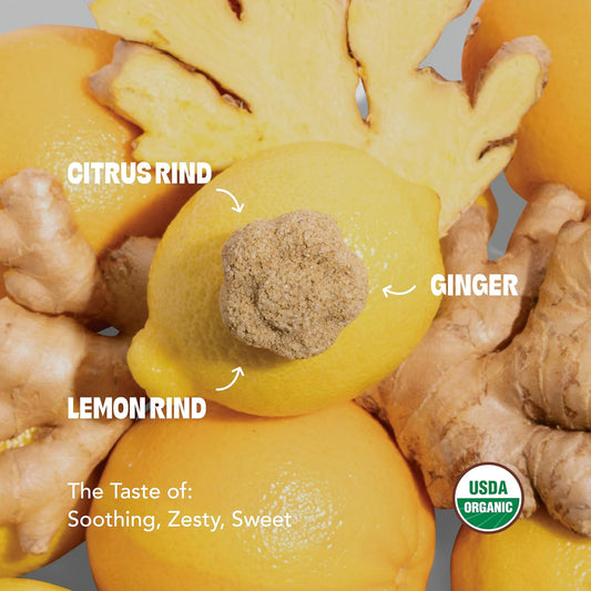 Tea Drops Citrus Ginger Tea - 30 Bagless Organic Tea Drops, Lemon Ginger, Caffeine-Free, Microplastic-Free Loose Leaf Tea, Iced or Hot