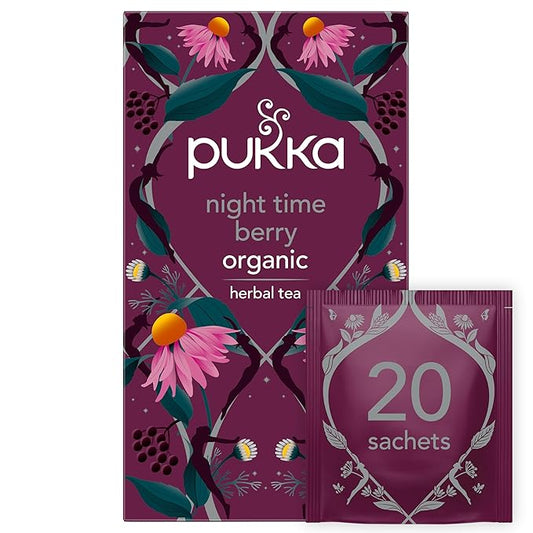 Pukka Tea Bags, Organic (Elderberry and Echinacea, & Night Time Berry) (2ea / 20ct) (Variety Pack)