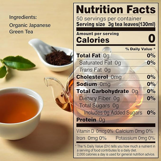 YAMASAN KYOTO UJI Hojicha Tea, Roasted green Tea, Low caffeine, JAS Certified Organic, Japanese Tea, 150g Bag