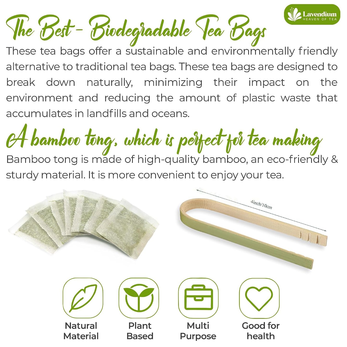 Lavendium Bitter Melon Tea Bags, Caffeine-Free, 120 Count