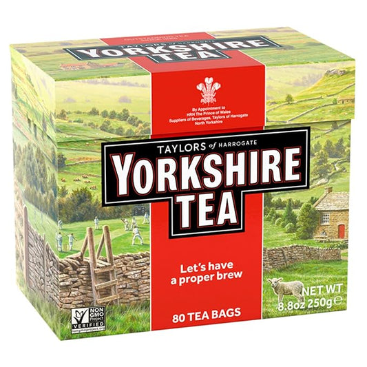 Yorkshire Tea, Black Tea, 80 Teabags (Pack of 2)