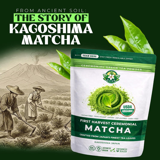 Premium Kimikura Kagoshima Matcha from Japan – Ceremonial Grade, USDA Organic, First Harvest Japanese Green Tea Powder, Stone Ground, Perfect for Starbucks Latte, Shake & Baking (127g / 4.5 oz)