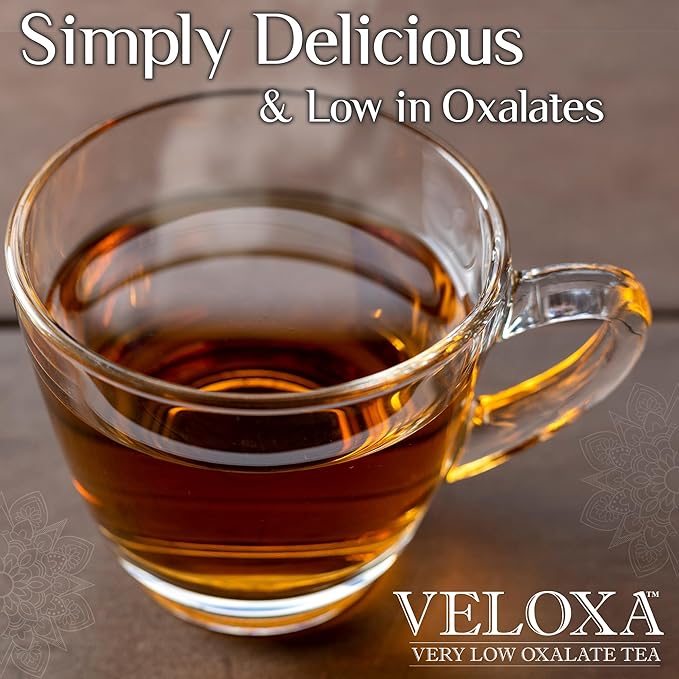 Veloxa™ Very Low Oxalate Tea (30 Pyramid Tea Bags, Luscious Lemon Low Oxalate Rooibos)