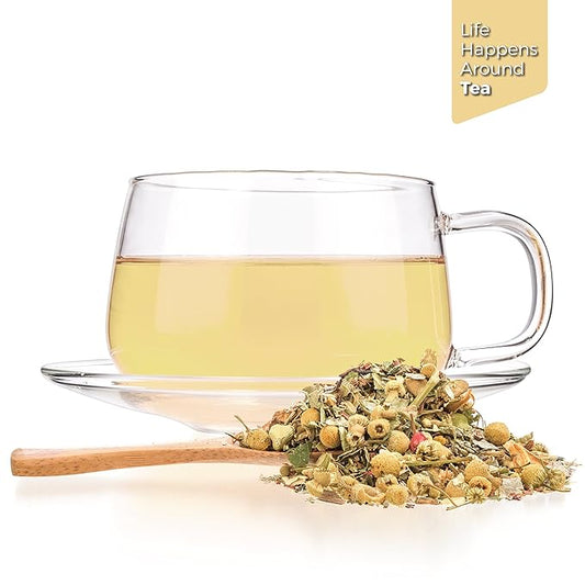 Tealyra - Tranquil Dream - Chamomile Honeybush Lavender - Calming - Relaxing - Herbal Loose Leaf Tea - Caffeine-Free - All Natural - 220g (8-ounce)