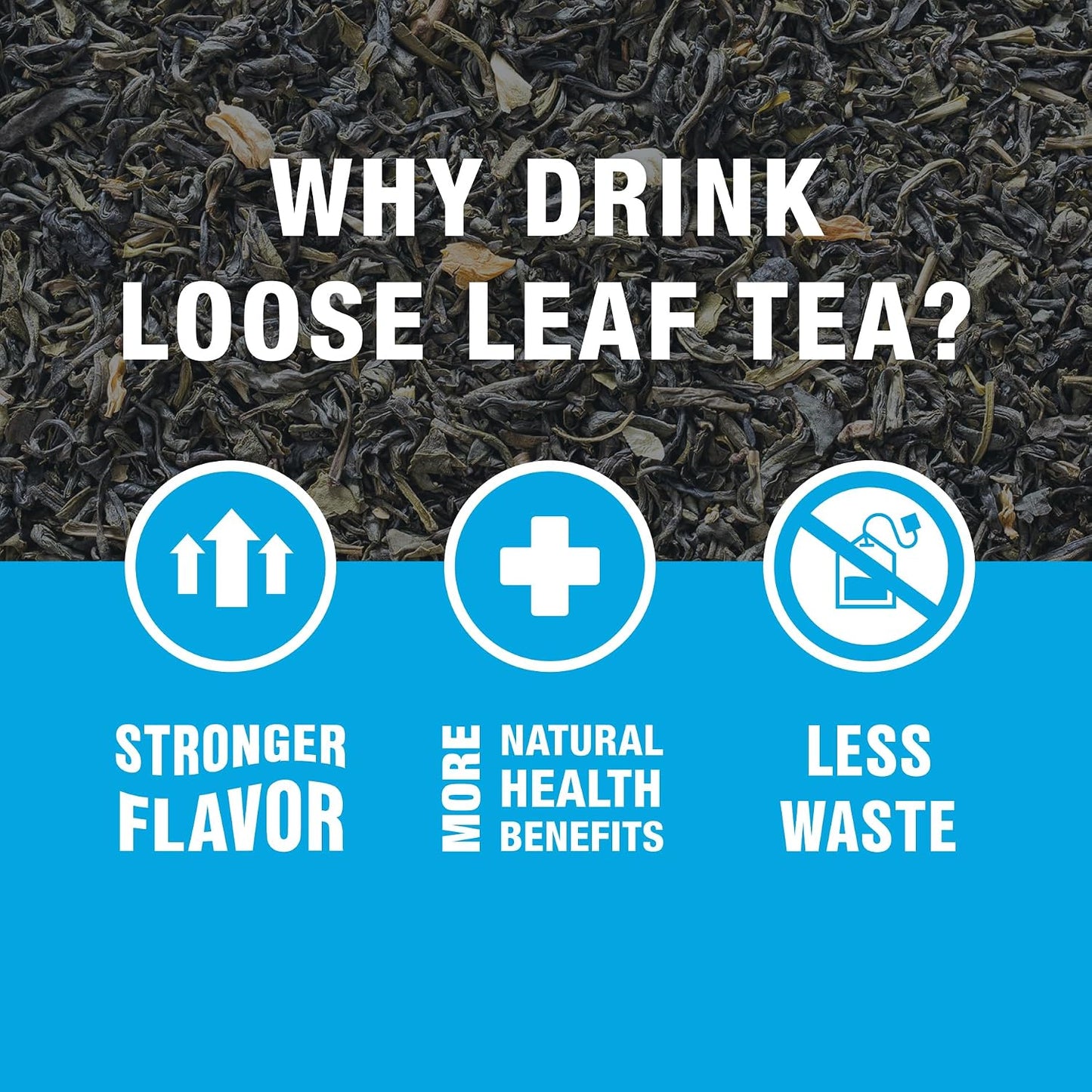 Tiesta Tea - Chinese Jasmine, Loose Leaf, Classic Jasmine Green Tea | Premium Blend, Medium Caffeinated Green Blend, Make Hot or Iced & Brews Up to 25 Cups, 1.8 Ounce Resealable Pouch