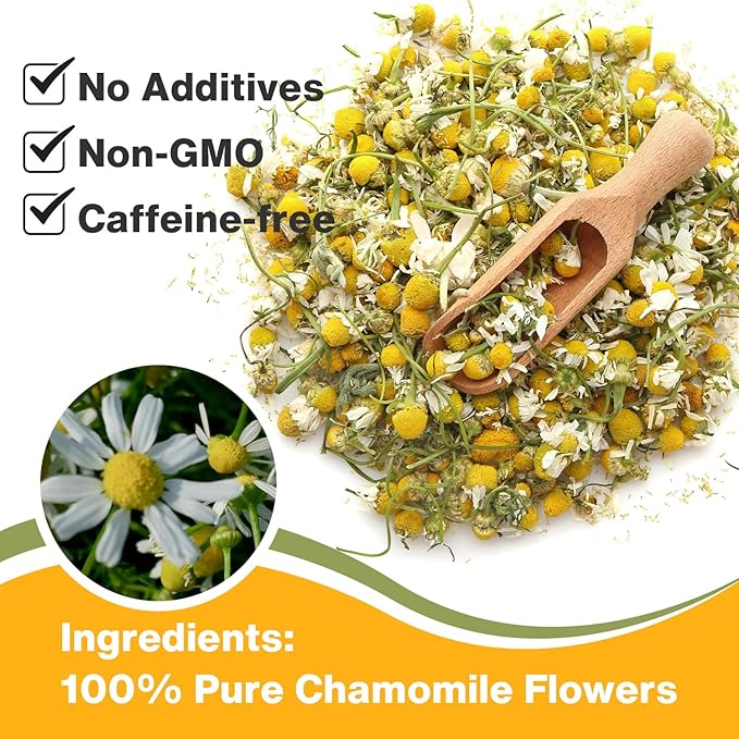 Natured Wellness Chamomile Tea Bags (Te De Manzanilla) – Herbal Tea to Support Stress Relief, Sleep, and Relaxation – with Pure Chamomile Flowers