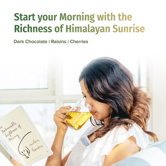 NEPAL TEA Organic Black Tea Loose Leaf - Certified Organic Premium Loose Leaf Black Tea - Single Origin from a Family Farm in the Himalayas - 3.5 Oz/100g (Himalayan Sunrise)