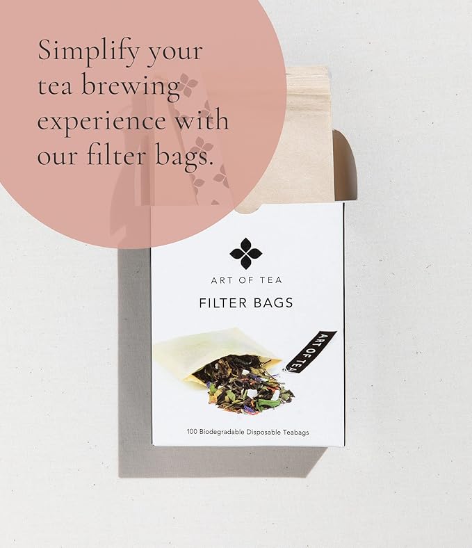 Art of Tea, Rose Black, 50 Eco Friendly Pyramid Tea Bag Sachets