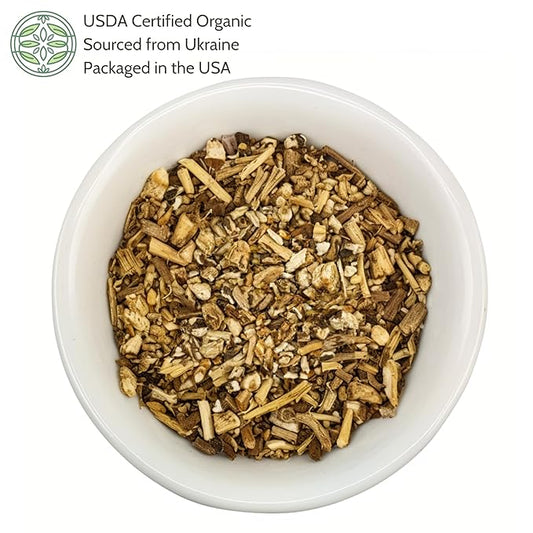 Organic Dandelion Root 4 oz. (113g), USDA Certified Organic Dandelion Root Loose Tea, Dried Dandalion Herb, Dandilion, Cut & Sifted