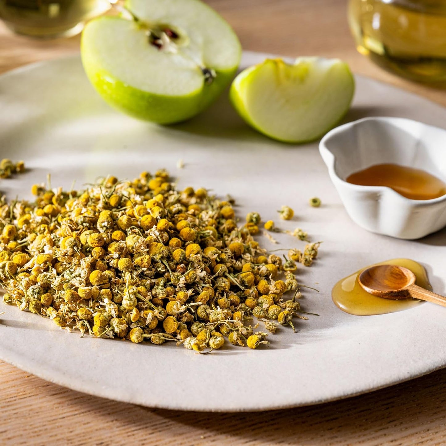 Rishi Tea Golden Chamomile Blossoms Herbal Tea - Organic, Caffeine Free Loose Leaf, Calming Pure Botanical Infusion - 4 Ounces, 28+ Servings