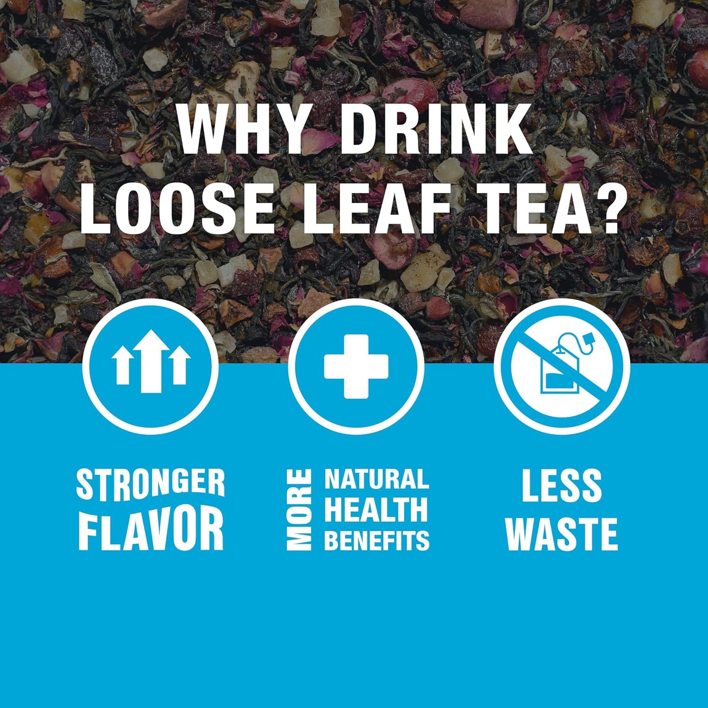 Tiesta Tea - Forever Berry Tea, Loose Leaf, Tropical Açaí White Tea | Premium Low Caffeine Tea Blend, Make Hot or Iced & Up to 200 Cups, 16 oz Resealable Bulk Pouch