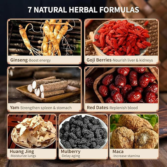 Ginseng Five Treasures Kidney Tea, Traditional Chinese Herbal TeaBags, Natural Organic Kidney Cleanse Detox Tea for Women & Men