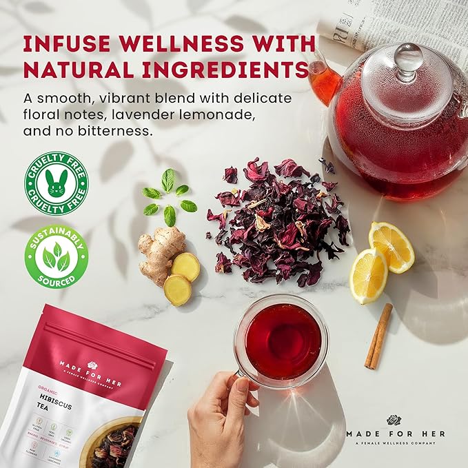 Premium Loose Leaf Tea Collection – Organic Herbal & Black Teas for Wellness and Relaxation – Earl Grey, Hibiscus, and Chamomile Varieties – Caffeine & Caffeine-Free Options – 4 oz Bags (Hibiscus Tea)