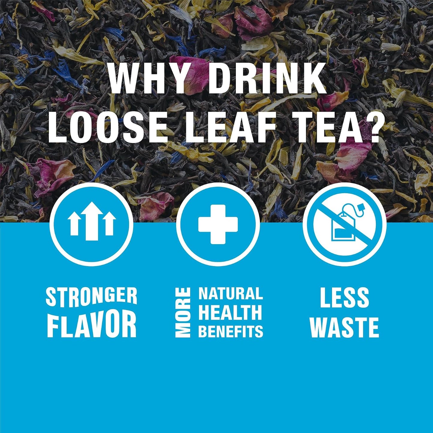 Tiesta Tea - Victorian Earl Grey, Loose Leaf, Floral Earl Grey Black Tea | Premium Blend, High Caffeinated Black, Make Hot or Iced Brews Up to 25 Cups, 1.8 Ounce Resealable Pouch