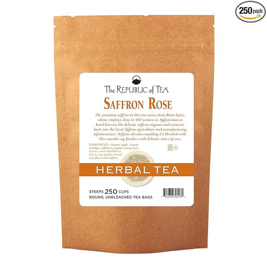The Republic of Tea Saffron Rose 250 Tea Bag Bulk