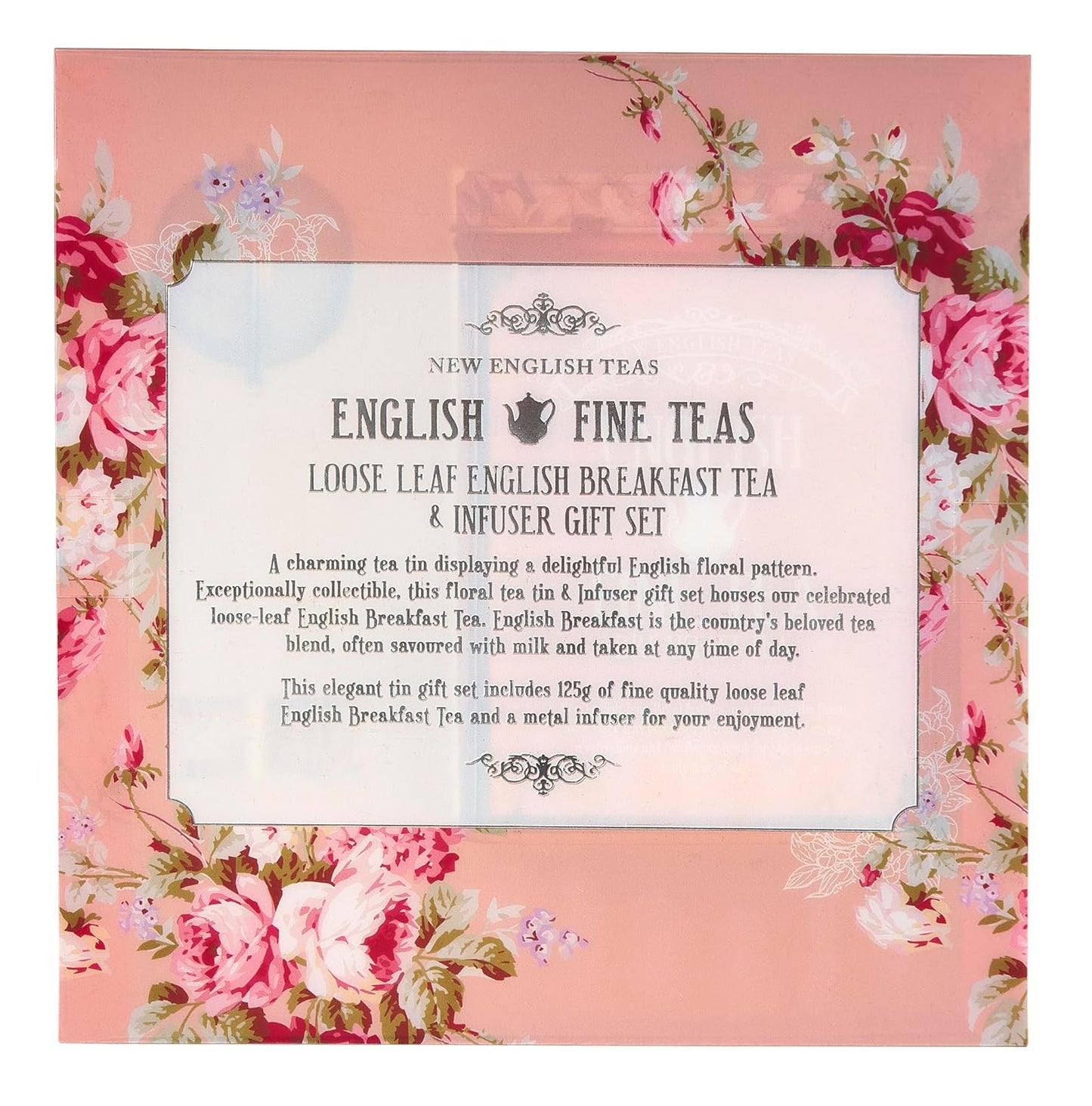 New English Teas English Breakfast Tea Infuser Gift Set, Loose Leaf Tea with Infuser, 4.4 Oz