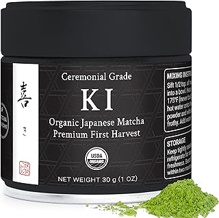 Ki Matcha 30g (1 oz) - Organic Premium Ceremonial Japanese Matcha Green Tea Powder - Zero Sugar - First Harvest - USDA Certified