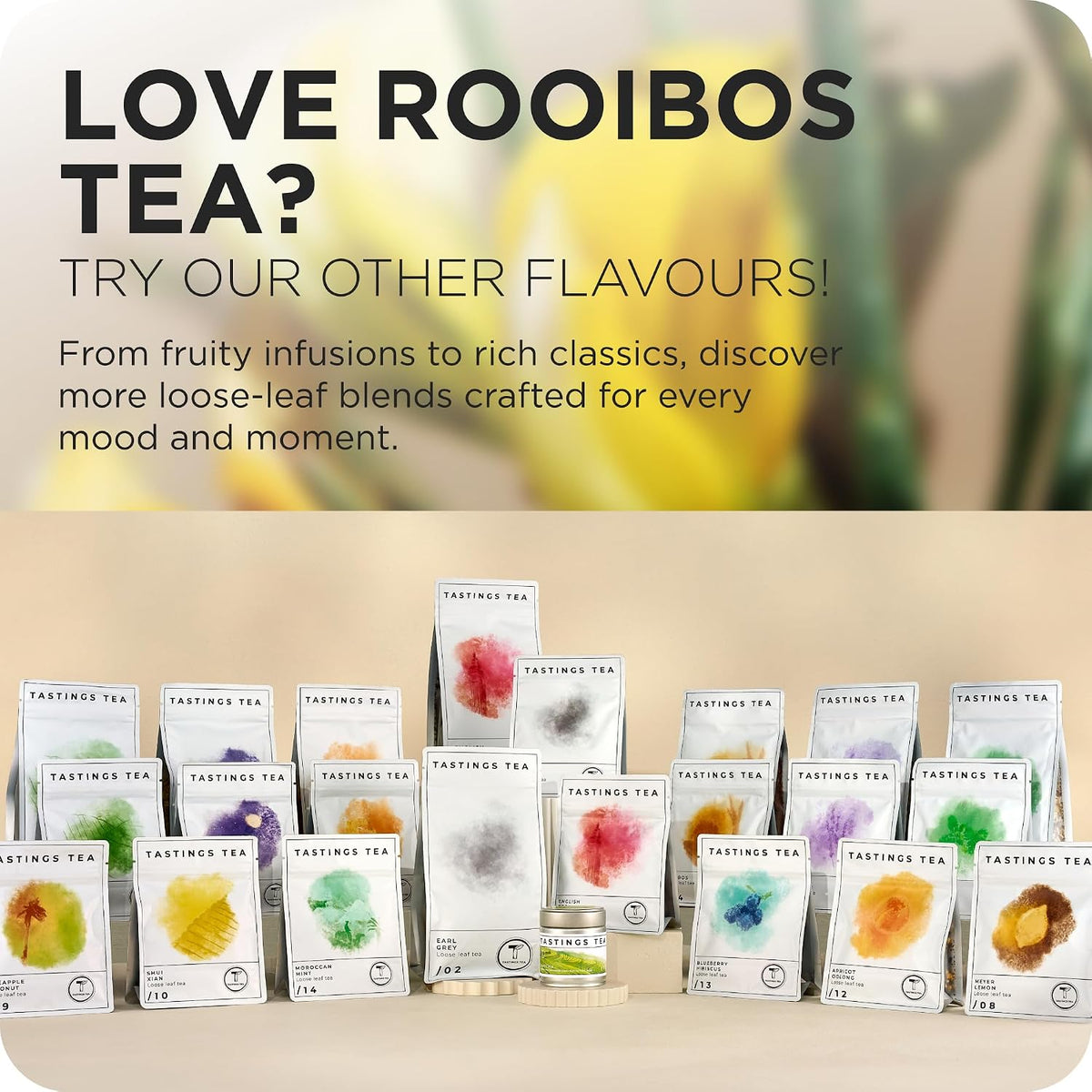 Tastings Tea Rooibos - 8 oz Loose Leaf | South African Herbal Flavour| Caffeine Free