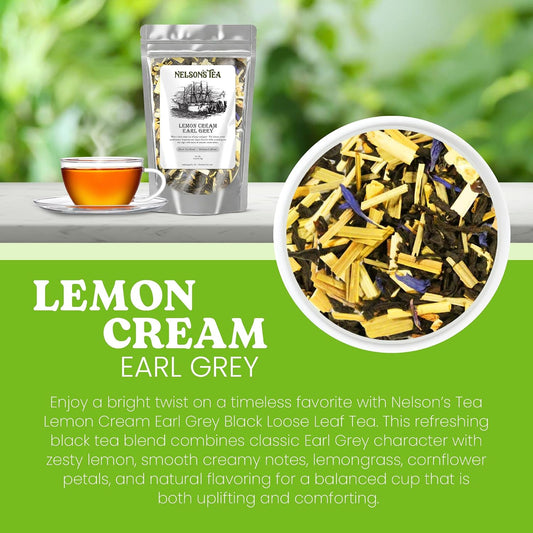 Nelson's Tea Lemon Cream Earl Grey Black Loose Leaf Tea, 1.6 oz