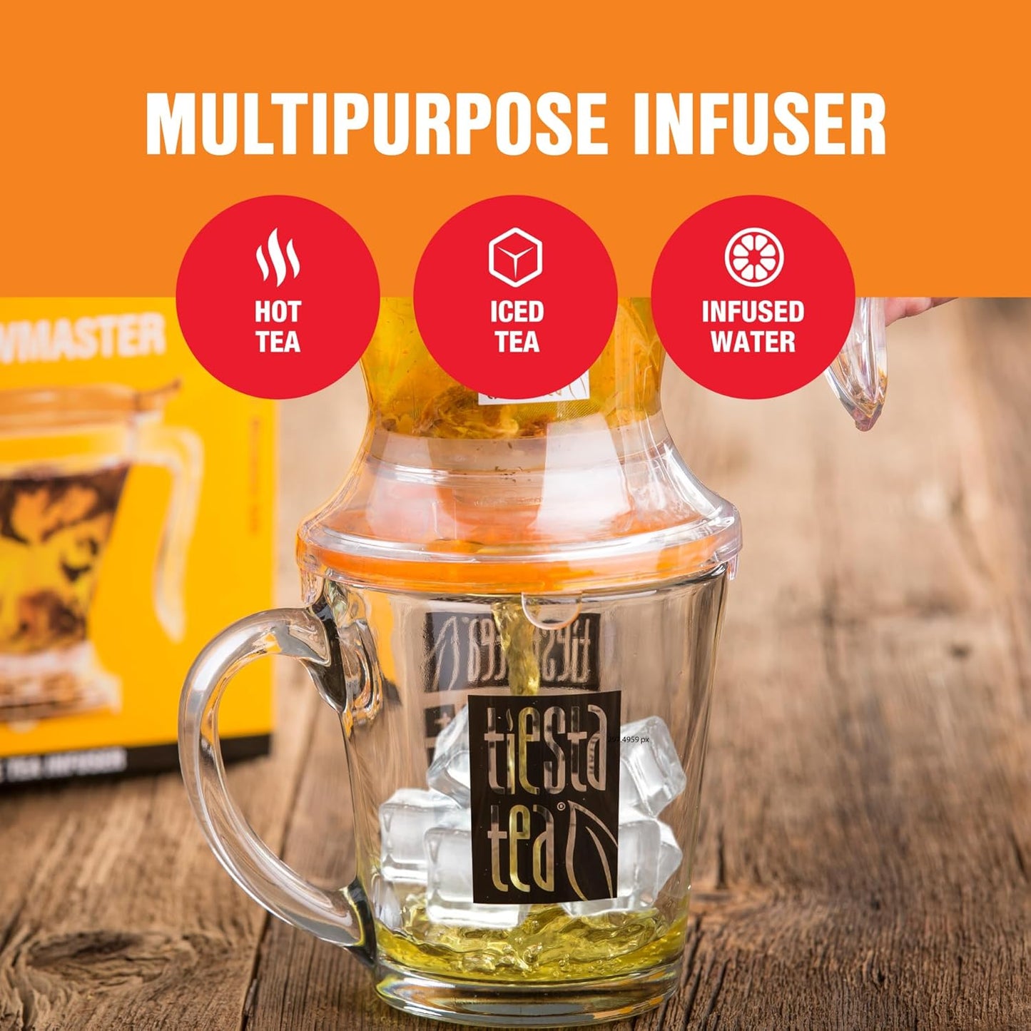 Tiesta Tea's Fruity Tea Sampler Dry Flight Set & Brewmaster Infuser Bundle