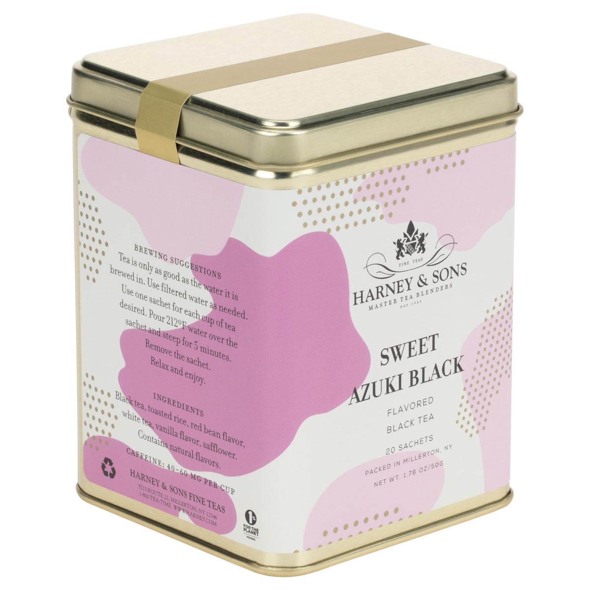 Harney & Sons Sweet Azuki Black Tea, 20 Sachets in Tin