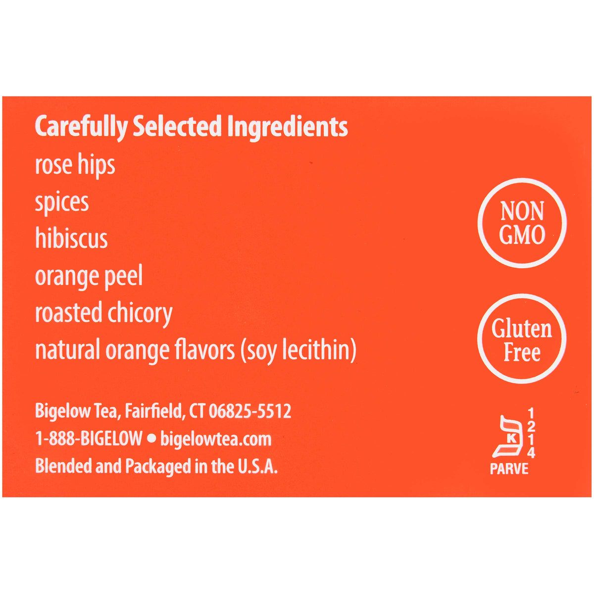 Bigelow Tea Bigelow Orange & Spice Herbal Tea 28-Count Box (Pack of 1) Caffeine-Free Soothing Herbal Tea Sweetly Citrus-y Tea