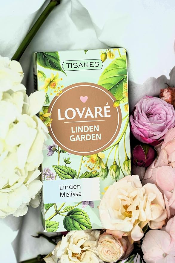 Lovare Linden Garden Herbal Tea – Aromatic Blend with Linden, Melissa, Fruits & Berries – Caffeine-Free, Light & Flavorful