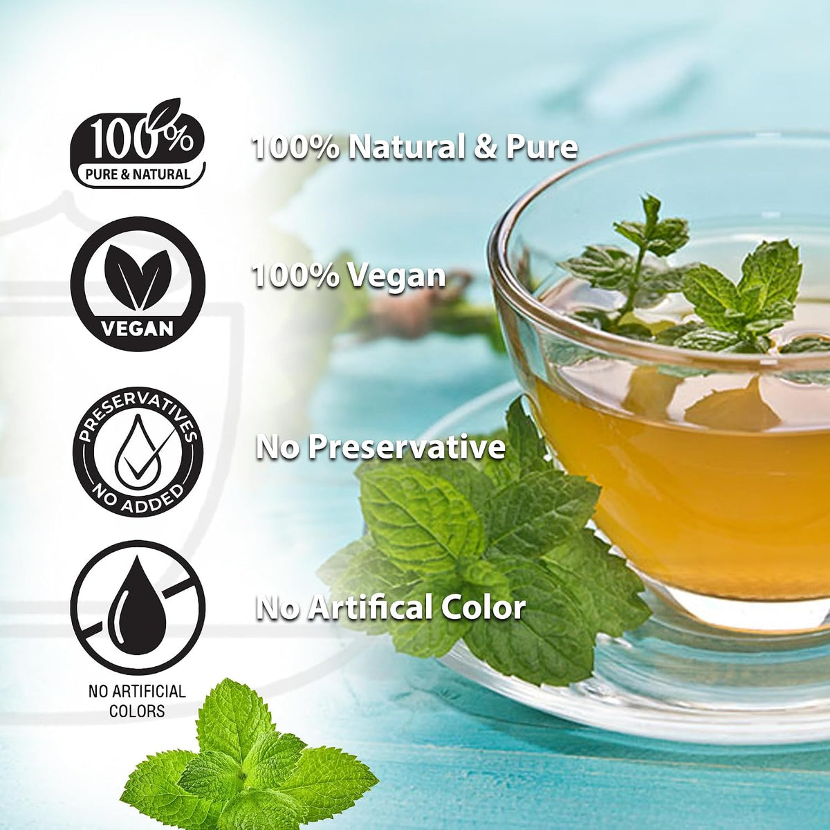 True Organic Premium Peppermint Tea |100 Count Tea Bags | USDA Organic & Kosher Certified |100 Envelop Organic Peppermint Tea Bags for Your Home & Cafe.