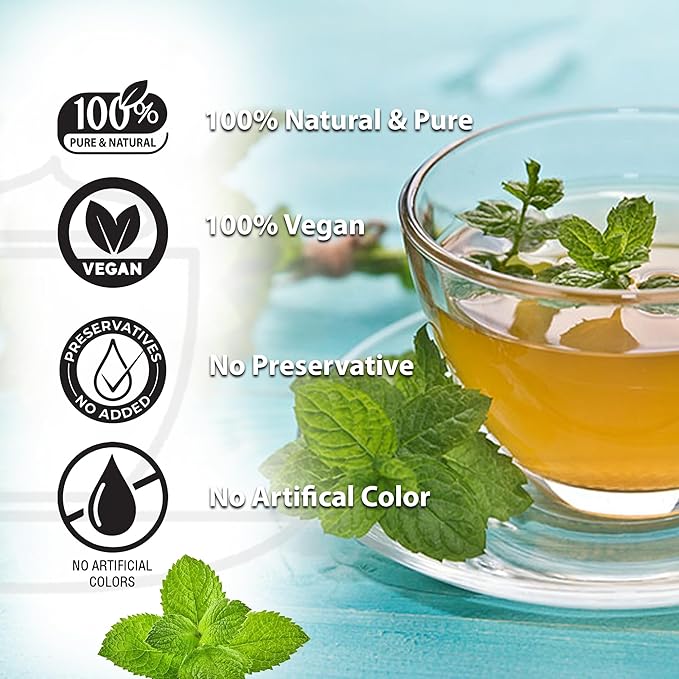 True Organic Premium Peppermint Tea, 100 Count Tea Bags, USDA Organic & Kosher Certified