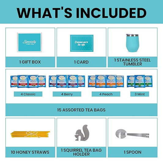 Refreshing Iced Tea Beverages - Fruit Flavored Tea in Peach, Berry, Mint, & Classic Brew - Convenient, Cool, Hydrating, and Delicious Iced Drinks, Ready-to-Enjoy, Great for Summer and Every Occasion