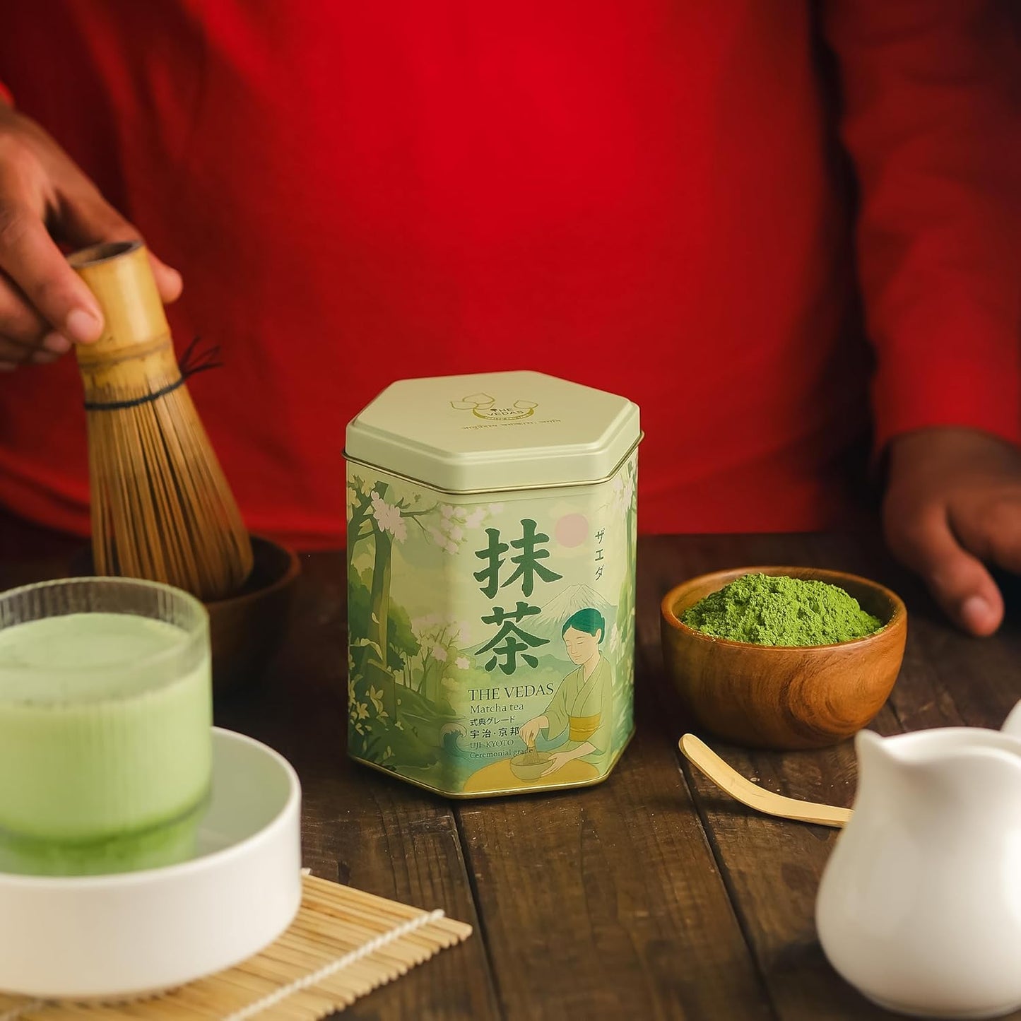 The Vedas UJI Kyoto Imperial Ceremonial Grade Matcha Tea crafted by Hamayen Vikshuva(ハマーン・ヴィクシュヴァ) | from Uji Kyoto | 50 grams