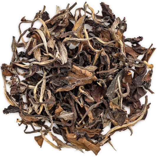 oriarmcha 125g / 4.4oz Chinese Shou Mei Aged Tea Loose Leaf - Fuding White Tea Shoumei Long Life Eyebrow - 1st Grade - Brew Hot or Iced Tea