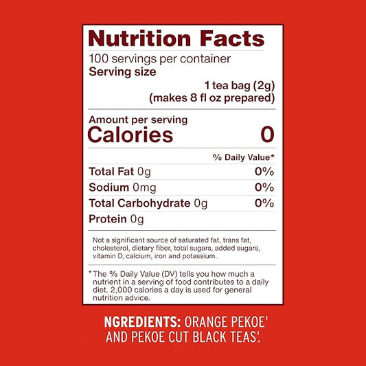 Luzianne Unsweetened Iced Tea Bags, Family Size, 100ct Box (Pack of 4)