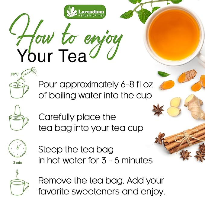 60 Bags - SIimming Detox Tea Caffeine Free - Herbal Tea with Chamomile, Hibiscus Tea & Ginger Root for Colon Cleanse – Natural Citrus & Cinnamon Herbal Tea for Digestive Health